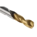 RS PRO HSS G Twist Stub Drill Bit 13mm Size, 66mm Overall Length, 6mm Shank, Titanium Nitride Finish, 5 Pieces 787-7286