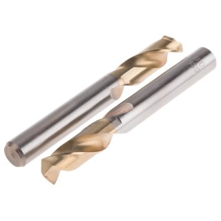 RS PRO HSS G Twist Stub Drill Bit 13 mm Diameter 95 mm Overall Length Titanium Nitride Finish 5 Pc Set 787-7248