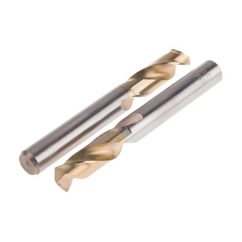 RS PRO HSS G Twist Stub Drill Bit 13 mm Diameter 95 mm Overall Length Titanium Nitride Finish 5 Pc Set 787-7248