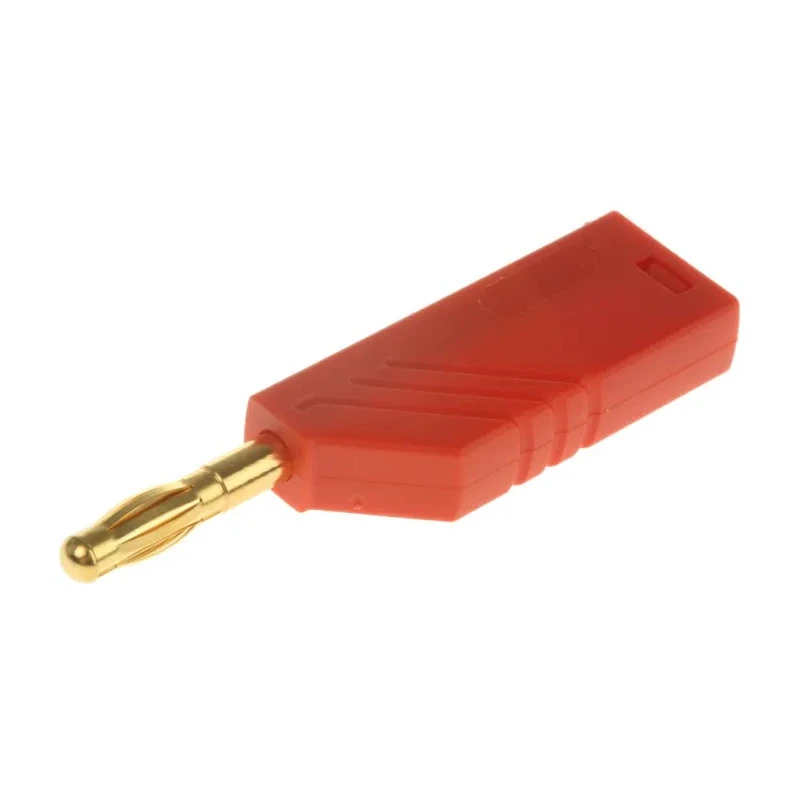 Hirschmann Test & Measurement Red Male 4 mm Banana Plug Screw Termination 30 V AC, 60 V DC, 24 A, Gold Plating 934100701
