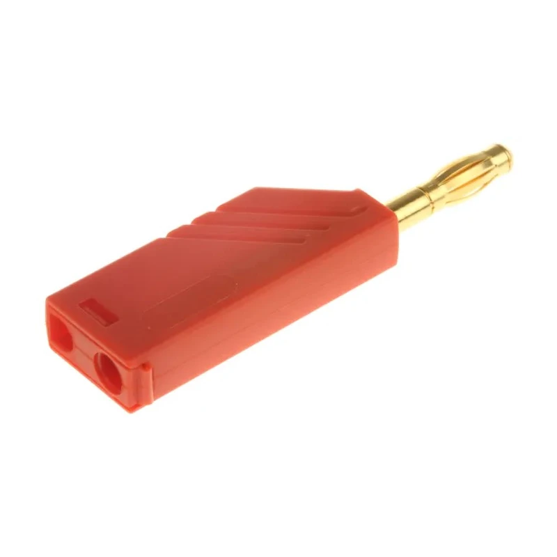 Hirschmann Test & Measurement Red Male 4 mm Banana Plug Screw Termination 30 V AC, 60 V DC, 24 A, Gold Plating 934100701