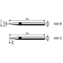 Ersa 1.1 mm Conical 68 mm Durable Soldering Iron Tip for Use with ERSA 30S 032BD/SB