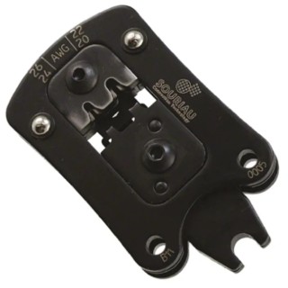 Souriau Sunbank by Eaton TRIM TRIO Crimping Head, Coaxial Type Crimp Die, Hex Size 1.6 mm, Insulated, Black S20SCM20