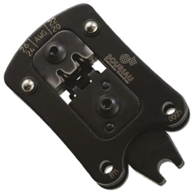 Souriau Sunbank by Eaton TRIM TRIO Crimping Head, Coaxial Type Crimp Die, Hex Size 1.6 mm, Insulated, Black S20SCM20