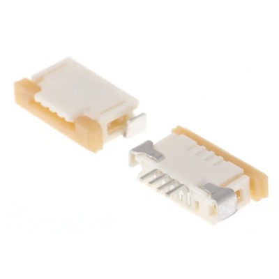 Molex 1 mm Pitch 4 Way Right Angle Female FPC Connector ZIF Top Contact 52207-0433