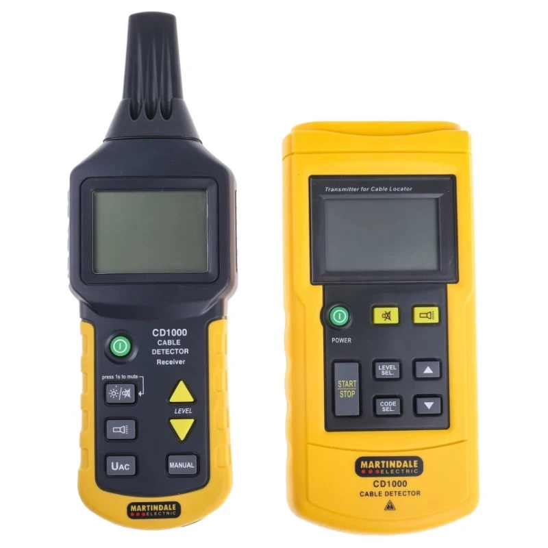 Martindale Cable Tracer with LCD Display, Cable Detection Depth 2.5m, 60 Hz Frequency, Maximum Safe Working Voltage CD1000