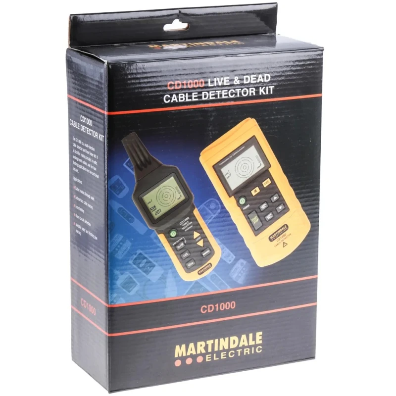 Martindale Cable Tracer with LCD Display, Cable Detection Depth 2.5m, 60 Hz Frequency, Maximum Safe Working Voltage CD1000