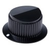 Vishay Black Plastic Rheostat Knob 43 mm Diameter 21 mm Height for 6 mm Shaft Cylindrical with Skirt ACCRFBOUTON29JF