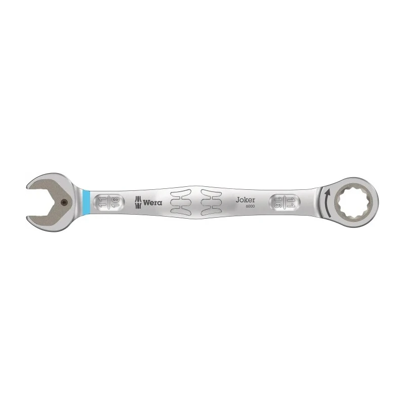 Wera Combination Ratchet Spanner Nickel Chrome Plated 235mm Overall 11/16 in 05073286001