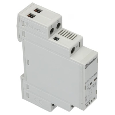 Finder 2-Pole Contactor with 24V AC/DC Coil, 25A Contact Current, 2.2W Power Rating, 1 NO/1 NC 22.32.0.024.4520