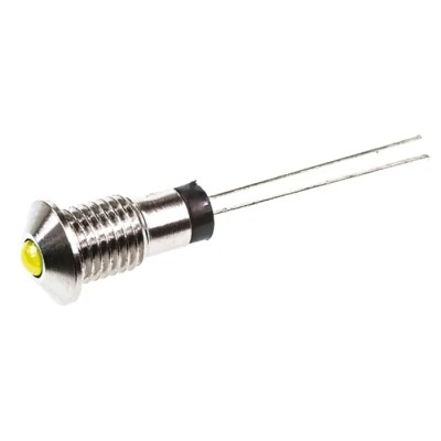 Marl LED Yellow Panel Mount Indicator 570 Series 6 mm Lead Pin Termination 2.8V 570-311-04