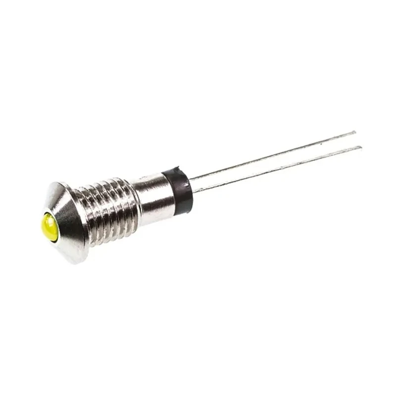 Marl LED Yellow Panel Mount Indicator 570 Series 6 mm Lead Pin Termination 2.8V 570-311-04
