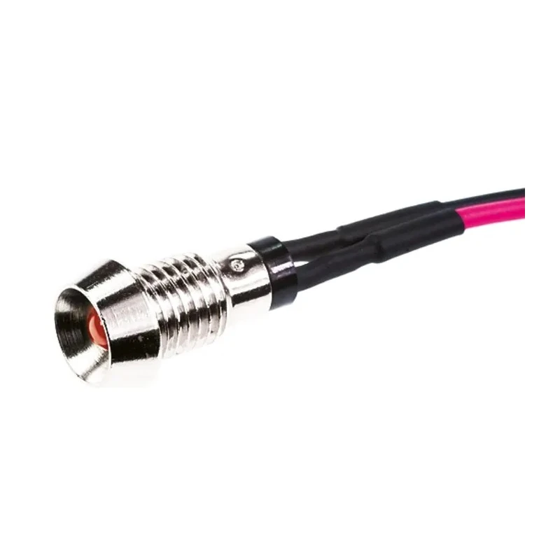 Marl Red LED Panel Mount Indicator 6 mm Mount Hole Size, Lead Pin Termination, 2.8V Maximum Supply Voltage 572-305-04-40
