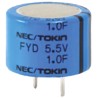 KEMET 0.1F Electric Double Layer Radial Supercapacitor 5.5V DC Through Hole Mount FYD0H104ZF