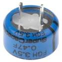 KEMET 0.47 F 3.5V DC Electric Double Layer Through Hole Supercapacitor -20 to 80% Tolerance FGH0V474ZF