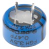 KEMET 0.47 F 3.5V DC Electric Double Layer Through Hole Supercapacitor -20 to 80% Tolerance FGH0V474ZF