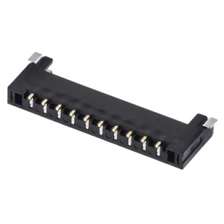 Molex Pico-Lock Series Right Angle Surface PCB Header, 10 Contact, 1.5 mm Pitch, 1 Row, Shrouded 504050-1091