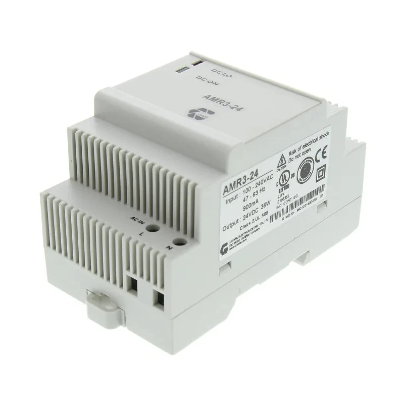 Omron AMR3 Switched Mode DIN Rail Power Supply 90-264V AC Input 24V DC, 1.5A Output, 36W AMR3-24