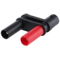 Schutzinger Black Test Connector Adapter Nickel Plated BNC to 2x4mm 1kV 3A SABNC 7006 / F / SW