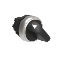 Lovato Electric Platinum Series 2 Position Selector Switch Head, 22 mm Cutout, Black Handle LPCS121