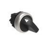 Lovato Electric Platinum Series 2 Position Selector Switch Head, 22 mm Cutout, Black Handle LPCS121