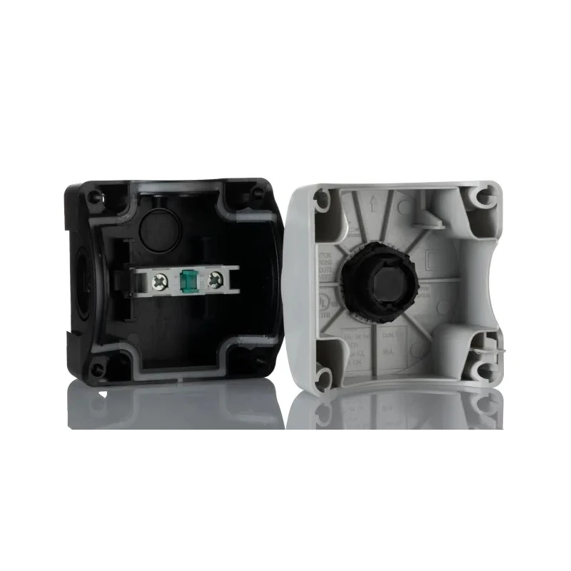 Lovato Electric Spring Return Control Station Switch SPST Green Polycarbonate Push Button I Marking 22mm Cutout S1P10