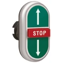 Lovato Electric Platinum Series Red, Green Spring Return Push Button Head 22 mm Cutout IP69K IP67 IP66 LPCB7355