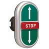 Lovato Electric Platinum Series Red, Green Spring Return Push Button Head 22 mm Cutout IP69K IP67 IP66 LPCB7355