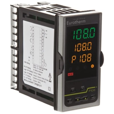 Eurotherm Piccolo P108 Panel PID Temperature Controller, 3 Output Relay, 24V AC/DC On-Off P108/CC/VL/LRR