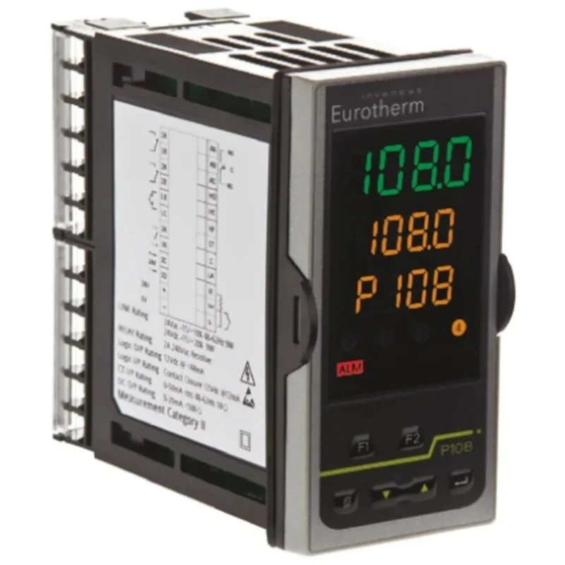 Eurotherm Piccolo P108 Panel PID Temperature Controller, 3 Output Relay, 24V AC/DC On-Off P108/CC/VL/LRR