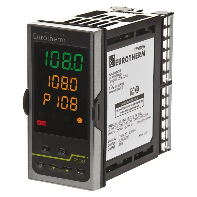 Eurotherm Piccolo P108 Panel PID Temperature Controller, 3 Output Relay, 24V AC/DC On-Off P108/CC/VL/LRR