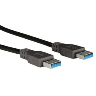 Roline USB Cable, Male USB Type A to Male USB Type A, USB 3.0, Black Jacket, 1.8 m 11.02.8970-50