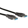 Roline USB Cable, Male USB Type A to Male USB Type A, USB 3.0, Black Jacket, 1.8 m 11.02.8970-50