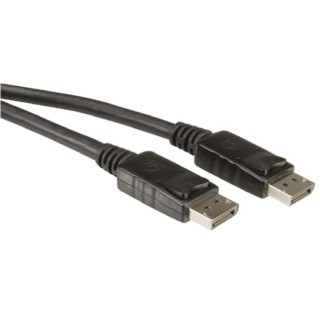 RS PRO Roline Male DisplayPort to Male DisplayPort Cable Polyvinyl Chloride Jacket Black 3m 11.04.5603-20