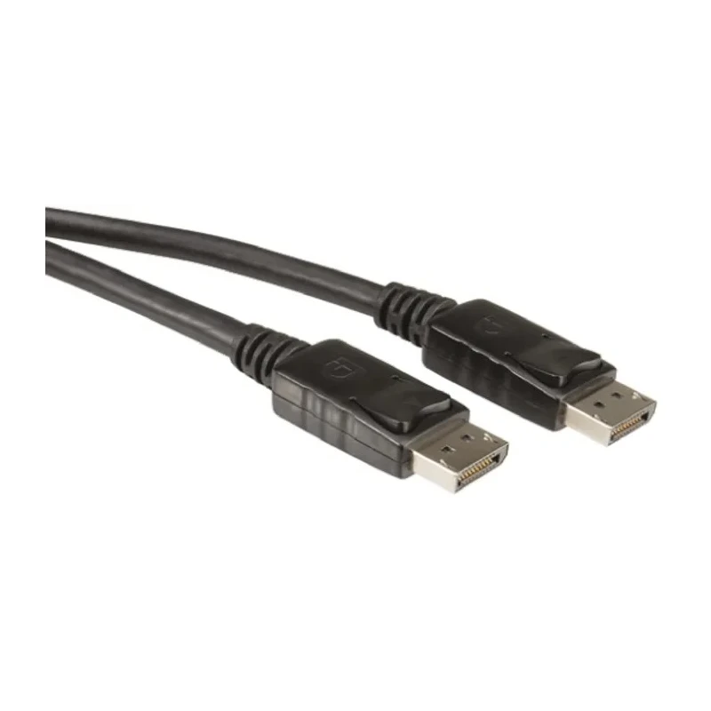 RS PRO Roline Male DisplayPort to Male DisplayPort Cable Polyvinyl Chloride Jacket Black 3m 11.04.5603-20