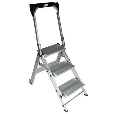 RS Pro 3 Tread Aluminium Steps 0.66m Platform Height Silver 789-8517