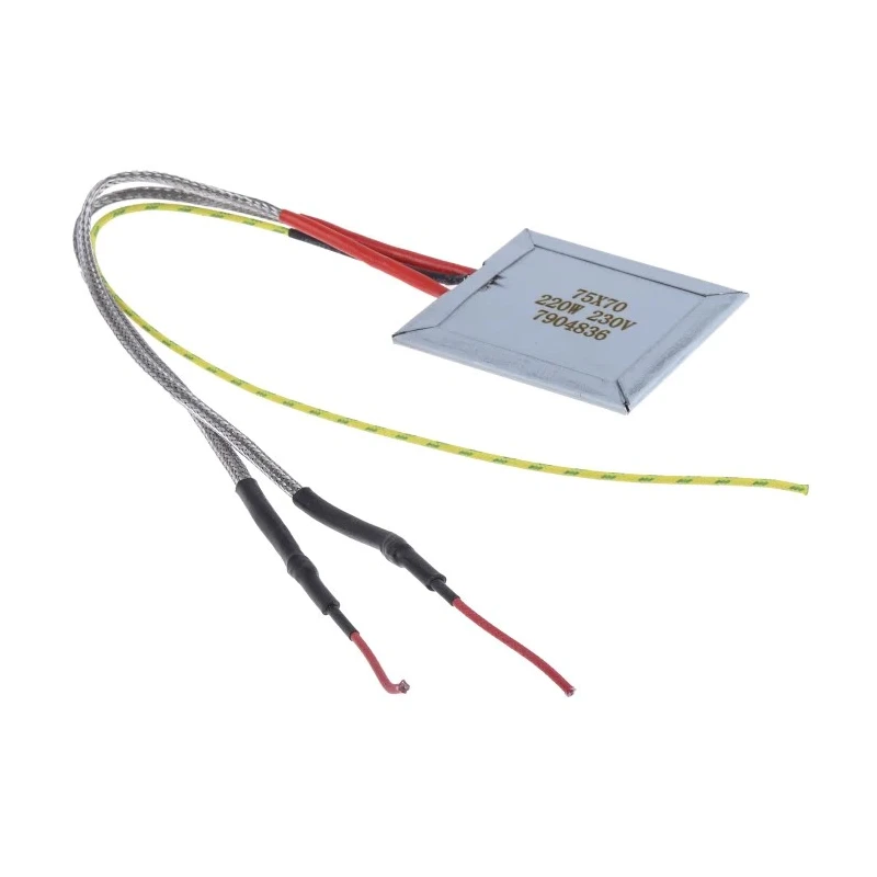 RS PRO Mica Heating Pad, 220 W Power, Peak Temperature 260 °C, 70 mm x 75 mm 790-4836