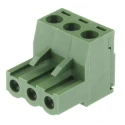 RS PRO 3-Contact Pluggable Terminal Block 5.08 mm Pitch 16A 300V Polyamide Housing 790-0705