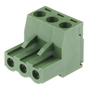 RS PRO 3-Contact Pluggable Terminal Block 5.08 mm Pitch 16A 300V Polyamide Housing 790-0705