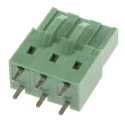 RS PRO Pluggable Terminal Block 3-Contact 5.08 mm Pitch 1 Row 11A 300V Polyamide Housing Straight Male Connector 790-1067