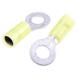 Molex Avikrimp Insulated Ring Terminal M6 Stud Size 14 AWG - 10 AWG Wire Size Yellow 19324-0014