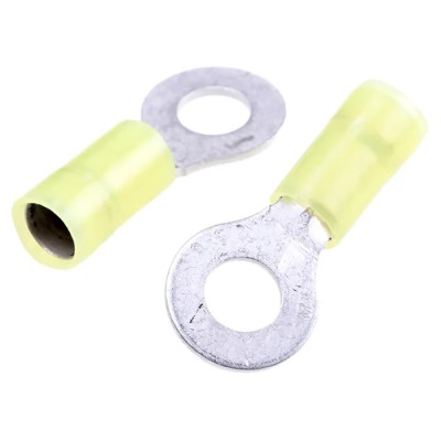 Molex Avikrimp Insulated Ring Terminal M6 Stud Size 14 AWG - 10 AWG Wire Size Yellow 19324-0014