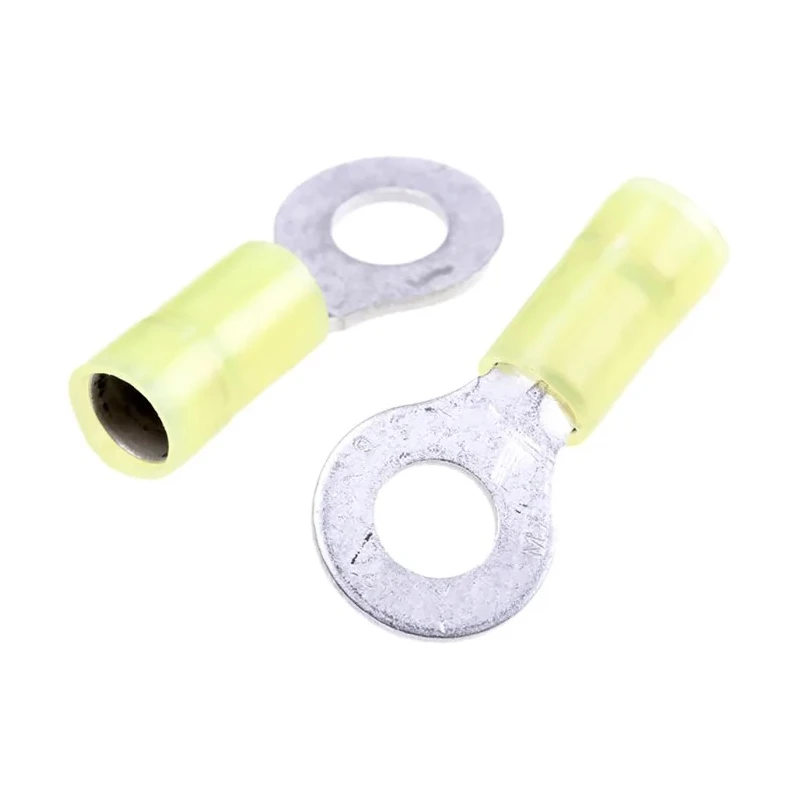 Molex Avikrimp Insulated Ring Terminal M6 Stud Size 14 AWG - 10 AWG Wire Size Yellow 19324-0014