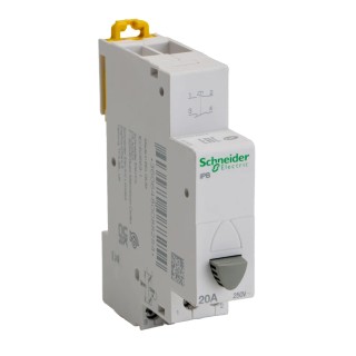 Schneider Electric Acti9 Control Push Button Circuit Trip 20A 250V AC DIN Rail Mount A9E18033
