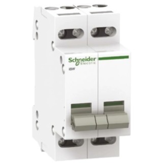 Schneider Electric 2-Pole DIN Rail Isolator Switch 100A, Single Phase, IP20, Grey Handle A9S65291