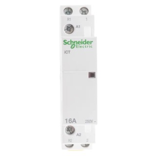 Schneider Electric Acti9 iCT Contactor 12V AC Coil 2-Pole 16A 1 NO/1 NC 250V AC 