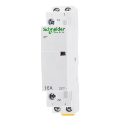 Schneider Electric Acti9 iCT Contactor 24V AC Coil 2-Pole 16A 1.3W 2 NO 250V AC 