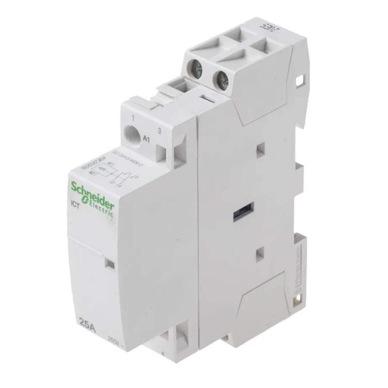 Schneider Electric iCT Contactor, 48V AC Coil, 2-Pole, 25 A, 1.3 W Power Rating, 2 NO Contacts, 250V AC Contact Voltage Acti9