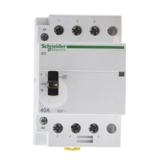 Schneider Electric Acti9 iCT Contactor 230V AC Coil, 3-Pole, 40 A, 2.1 W Power Rating, 3 NO Contacts 