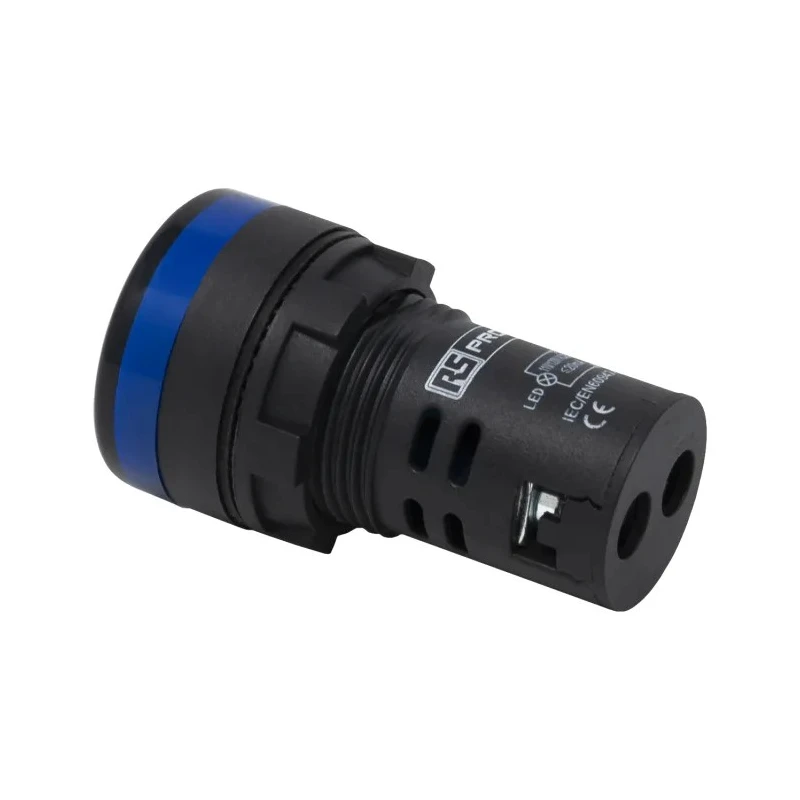 RS PRO Panel Mount Blue LED Pilot Light 22 mm Cutout 12V AC/DC IP65 Round 791-8585